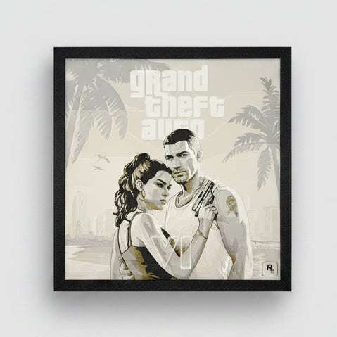 Jason & Lucia 03 (GTA VI) - 3D printed Hueforge Artwork