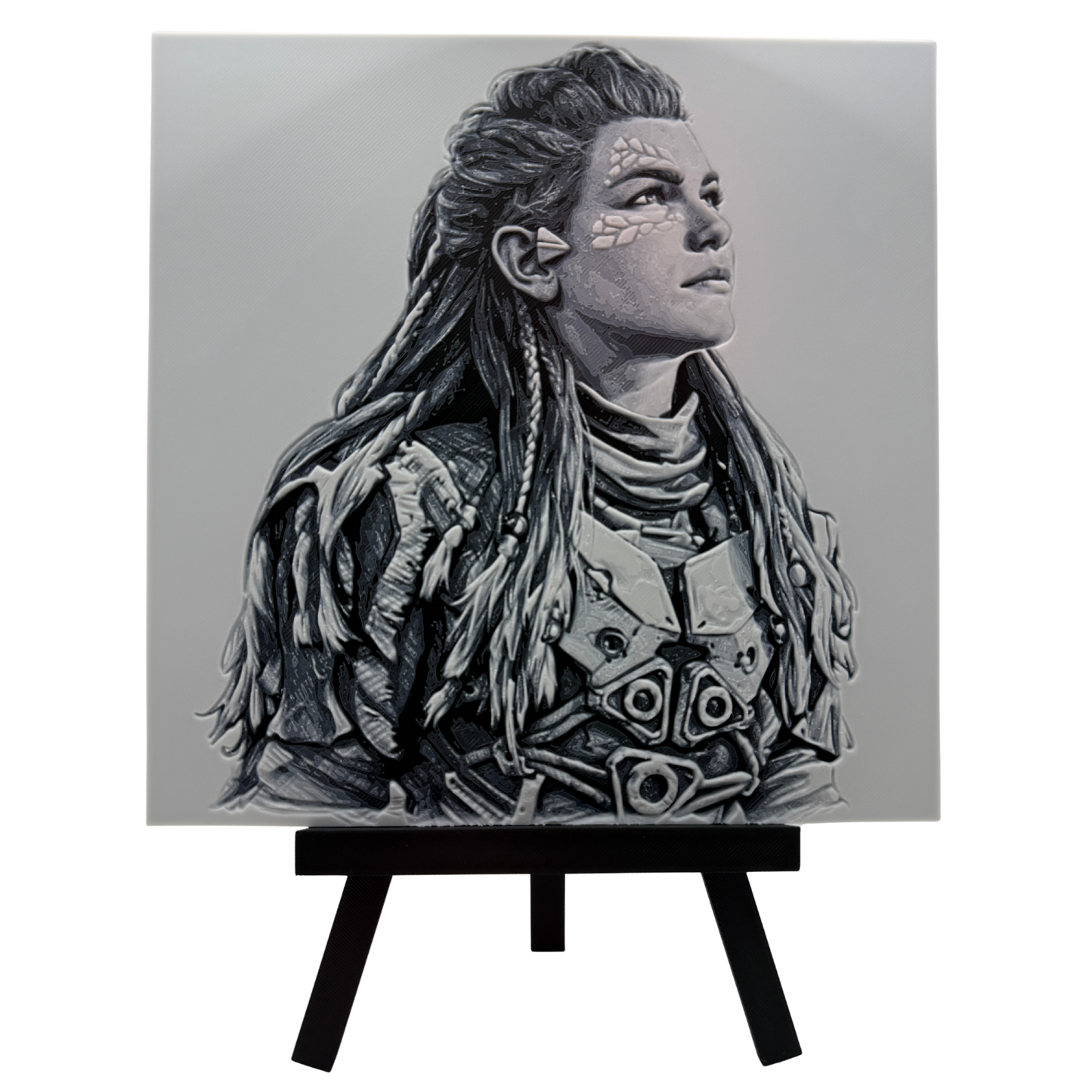Aloy (Horizon Zero Dawn) - 3D printed Hueforge Artwork