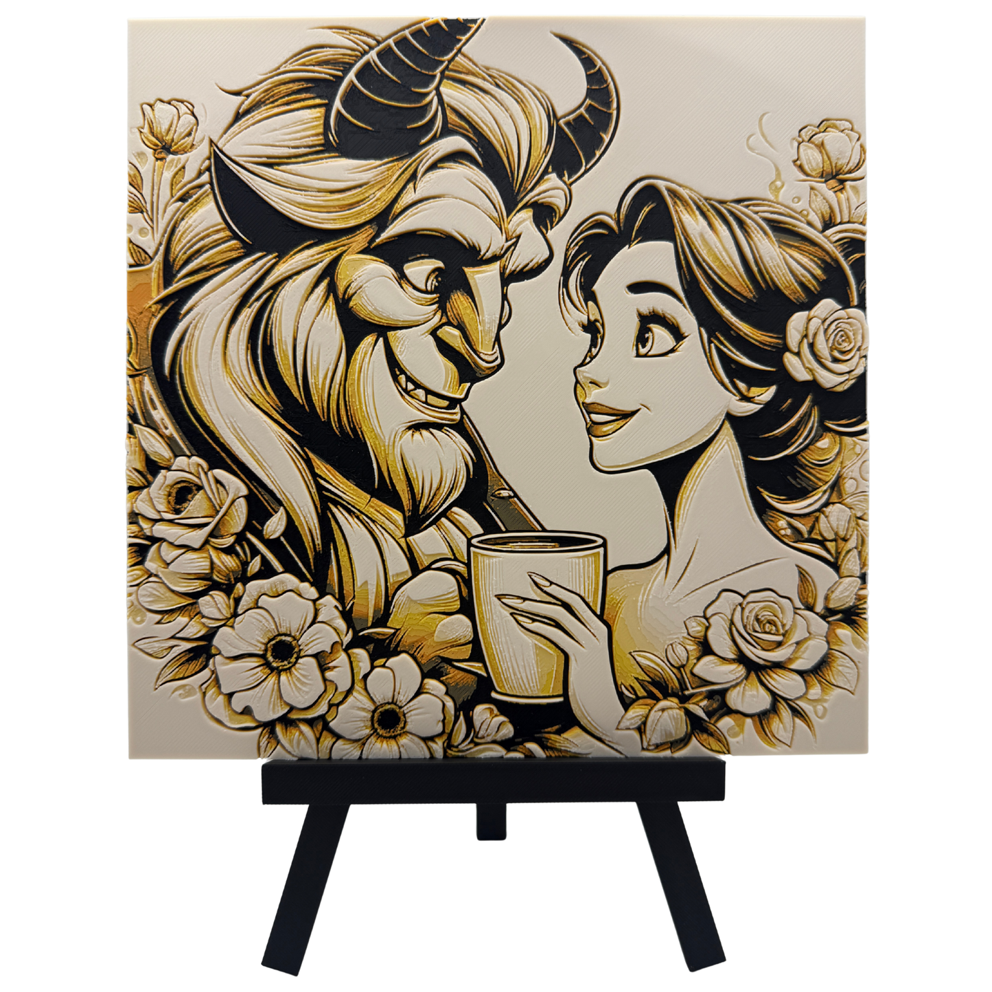 Beauty and The Beast (Disney) - 3D printed Hueforge Artwork
