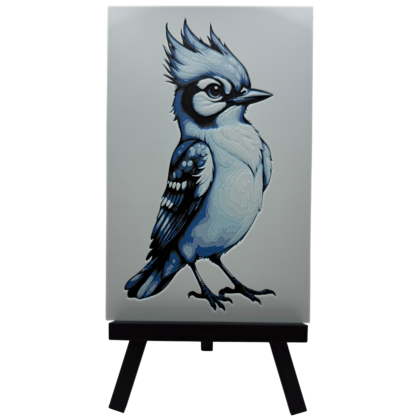 Blue Jay (Bird) - 3D printed Hueforge Artwork