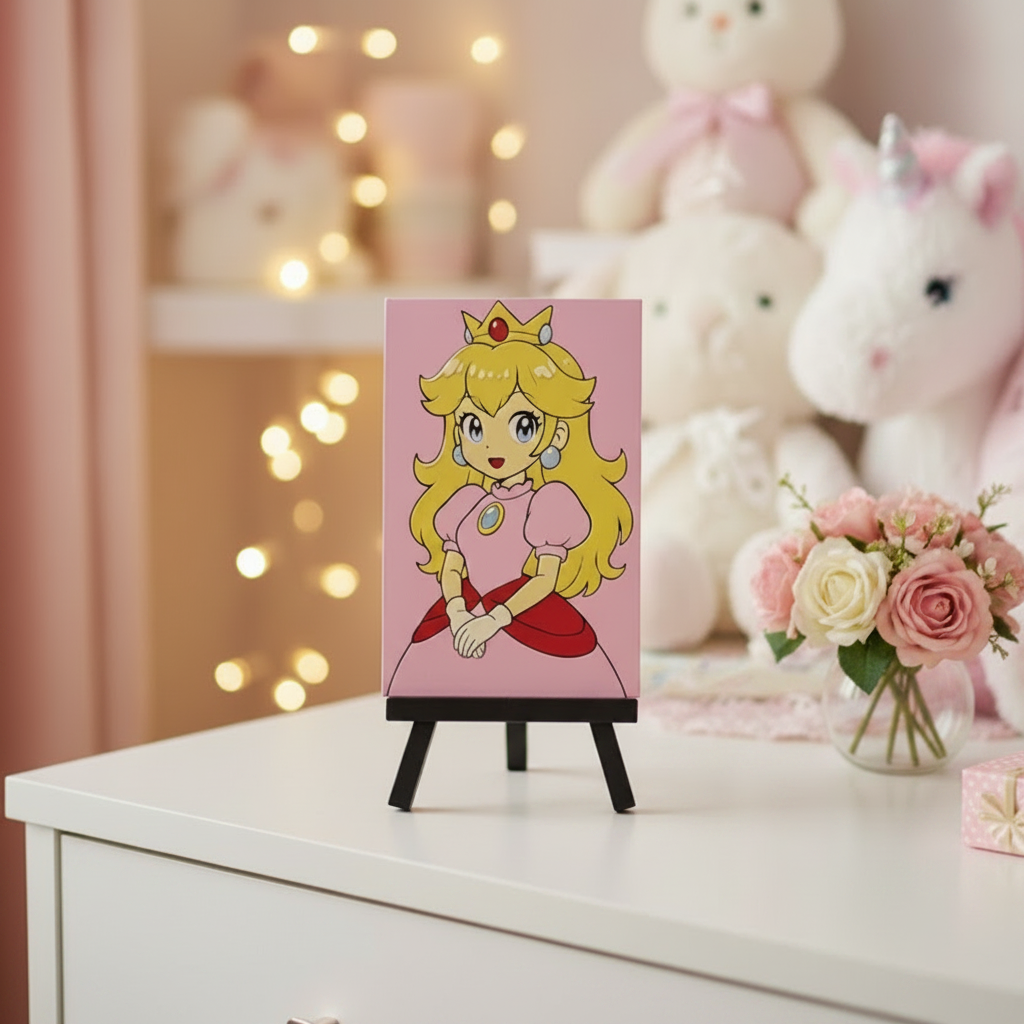 Princess Peach (Super Mario) - 3D printed Hueforge Artwork