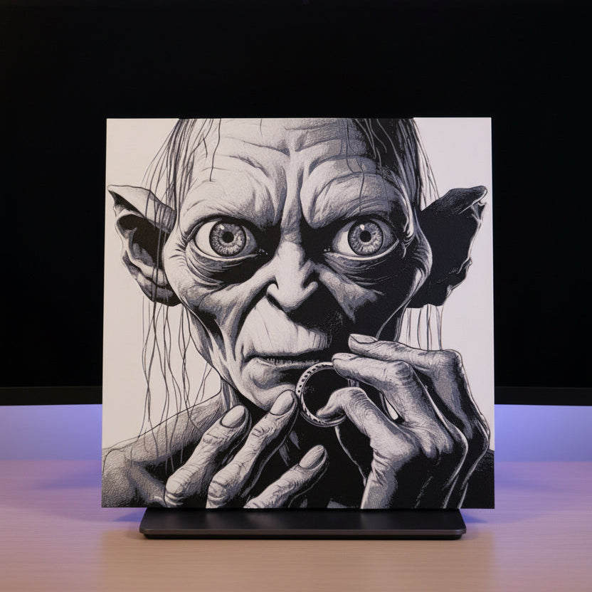 Gollum/Smeagol (The Lord of the Rings) - 3D printed Hueforge Artwork