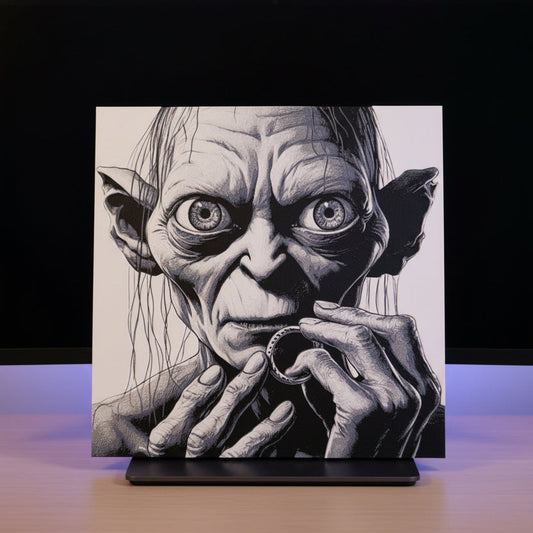 Gollum/Smeagol (The Lord of the Rings) - 3D printed Hueforge Artwork