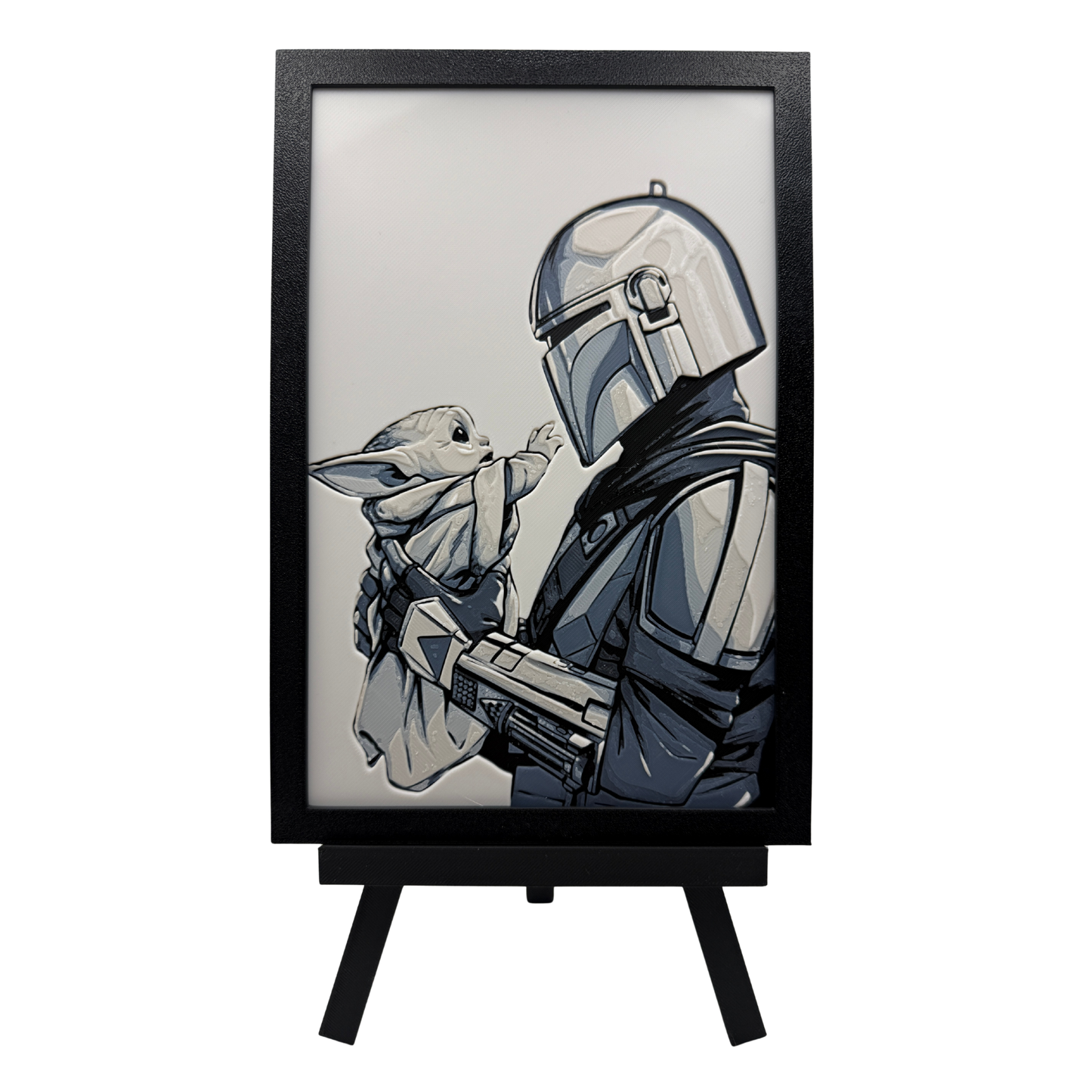 DinDjarin&Grogu (The Mandalorian) - 3D printed Hueforge Artwork