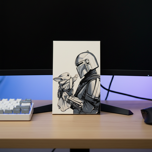DinDjarin&Grogu (The Mandalorian) - Hueforge