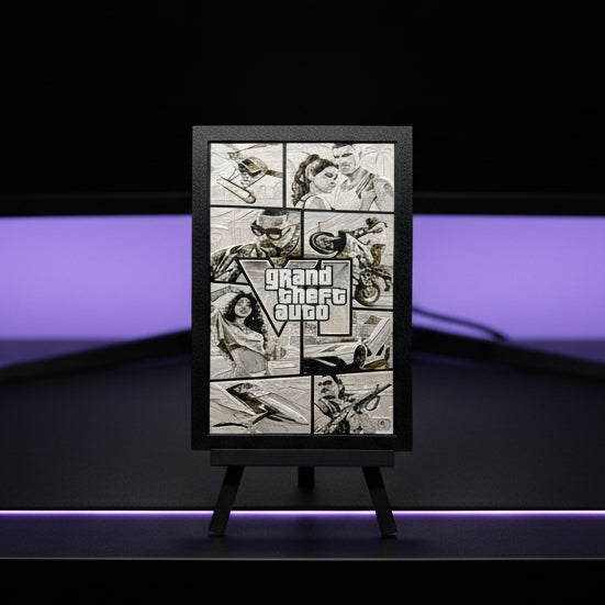 GTA VI Cover - 3D printed Hueforge Artwork