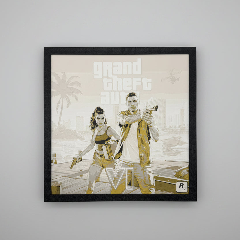 Jason & Lucia 02 (GTA VI) - 3D printed Hueforge Artwork