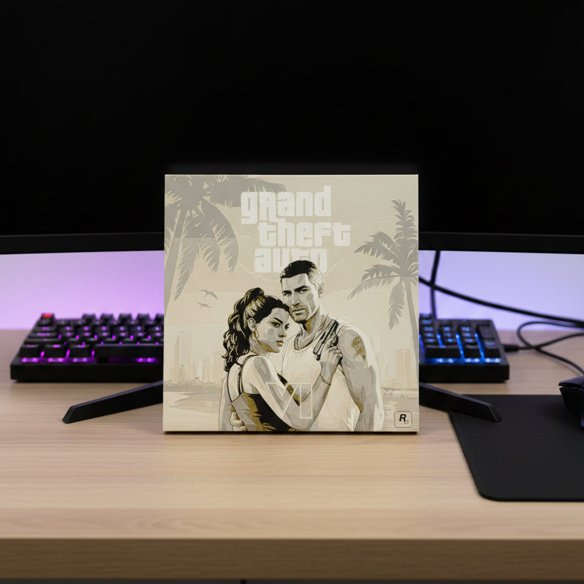 Jason & Lucia 03 (GTA VI) - 3D printed Hueforge Artwork