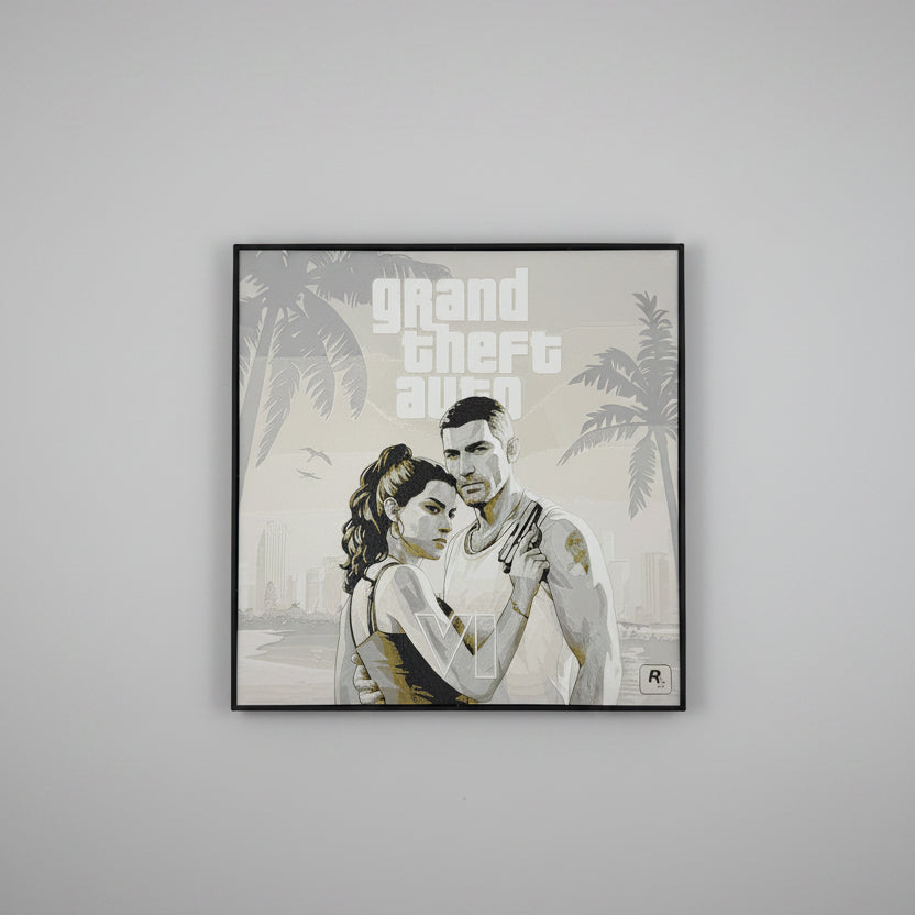 Jason & Lucia 03 (GTA VI) - 3D printed Hueforge Artwork