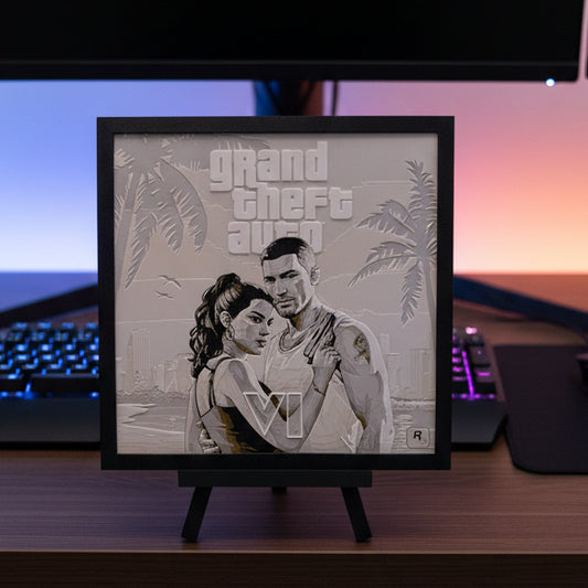 Jason & Lucia 03 (GTA VI) - 3D printed Hueforge Artwork