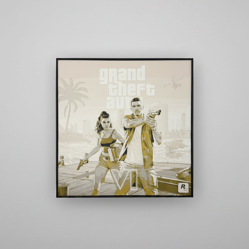Jason & Lucia 02 (GTA VI) - 3D printed Hueforge Artwork