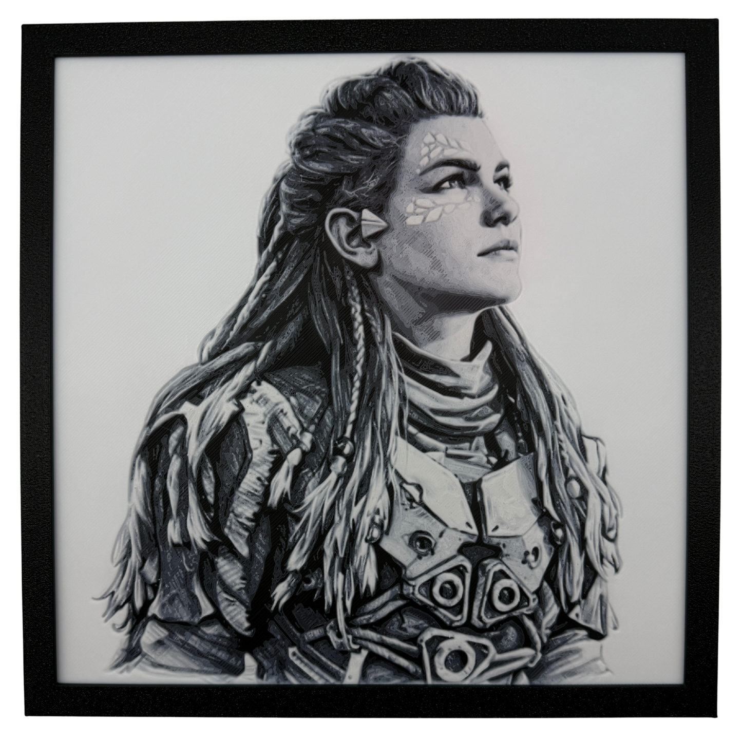 Aloy (Horizon Zero Dawn) - 3D printed Hueforge Artwork