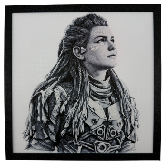 Aloy (Horizon Zero Dawn) - 3D printed Hueforge Artwork