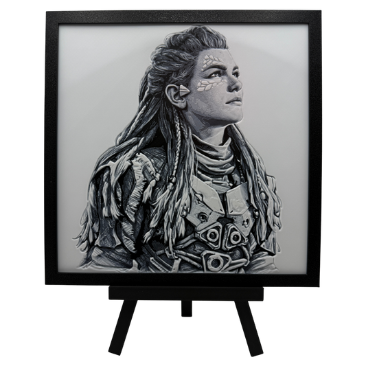 Aloy (Horizon Zero Dawn) - 3D printed Hueforge Artwork