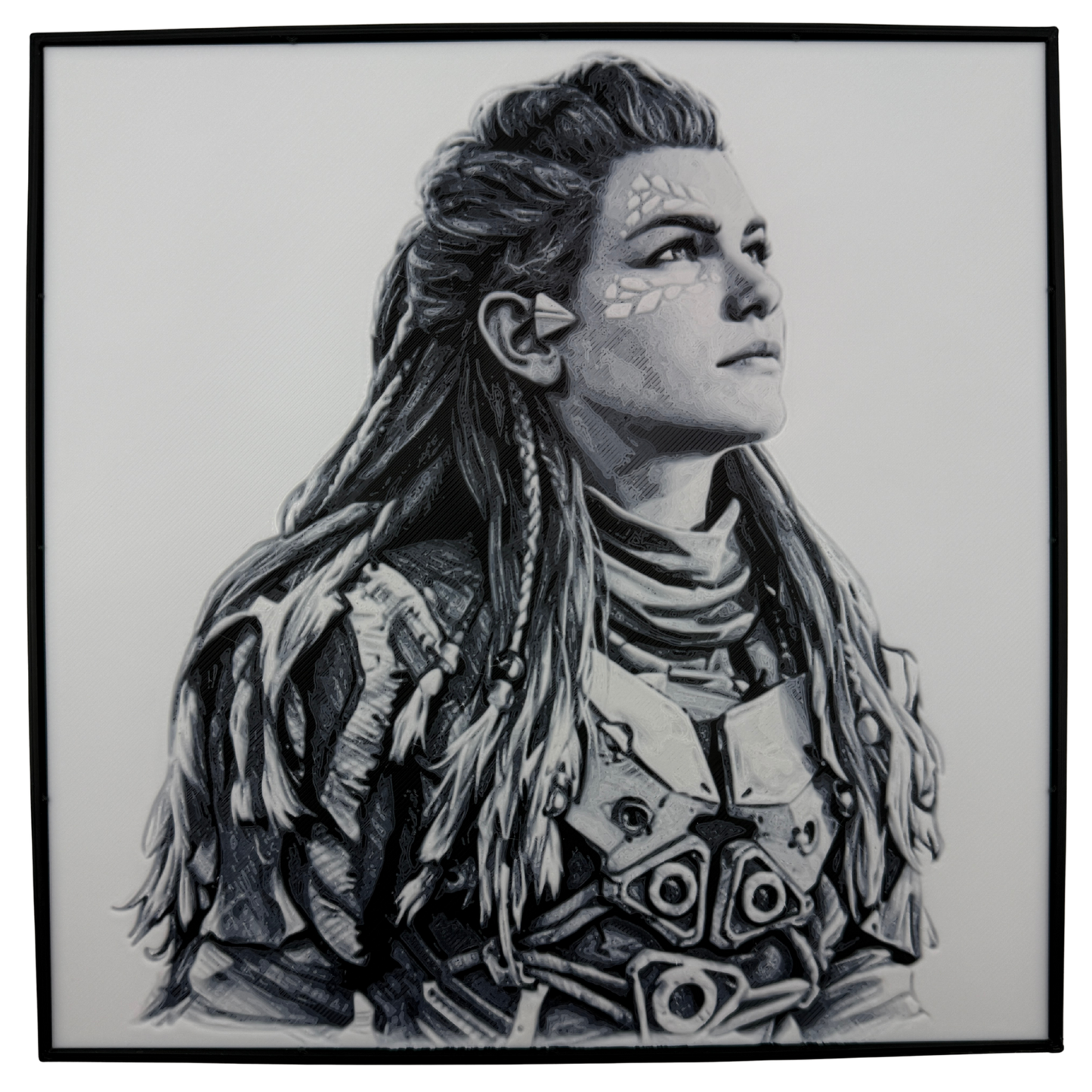 Aloy (Horizon Zero Dawn) - 3D printed Hueforge Artwork