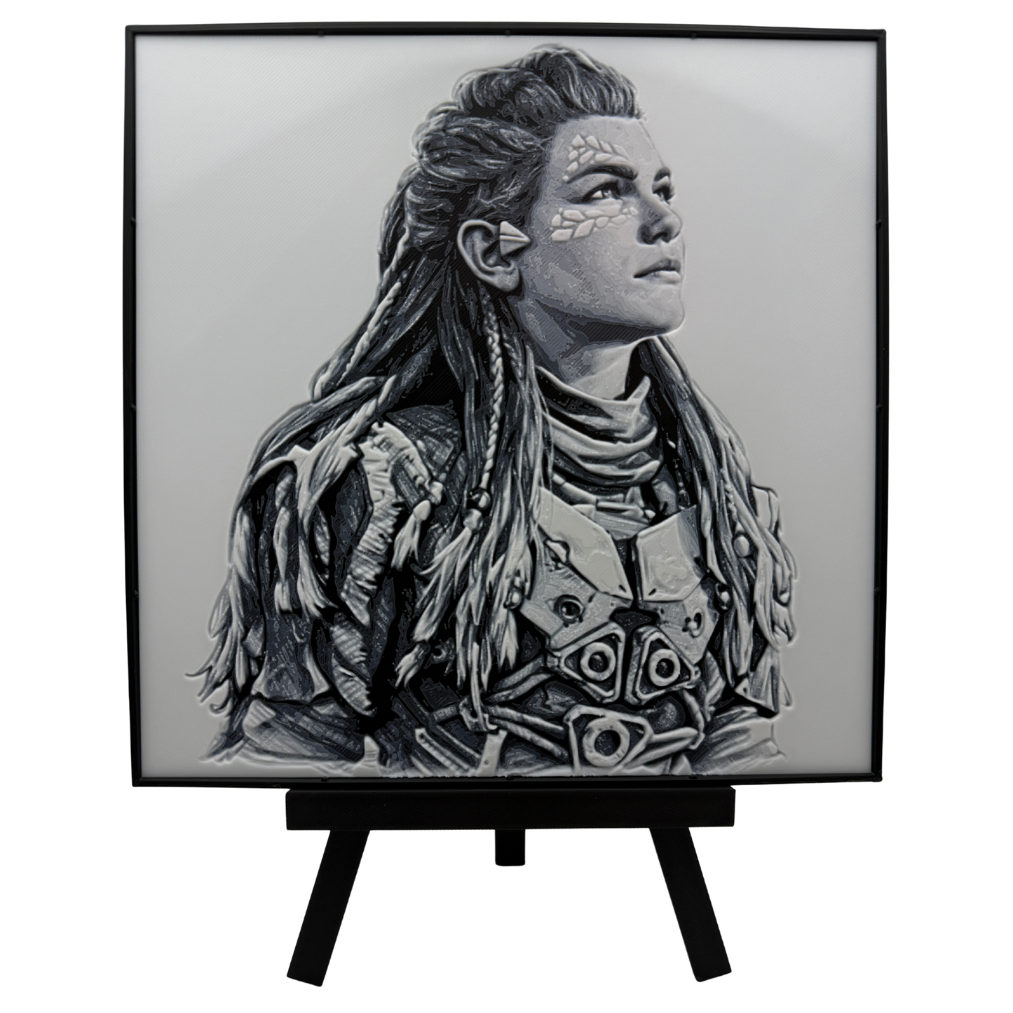 Aloy (Horizon Zero Dawn) - 3D printed Hueforge Artwork