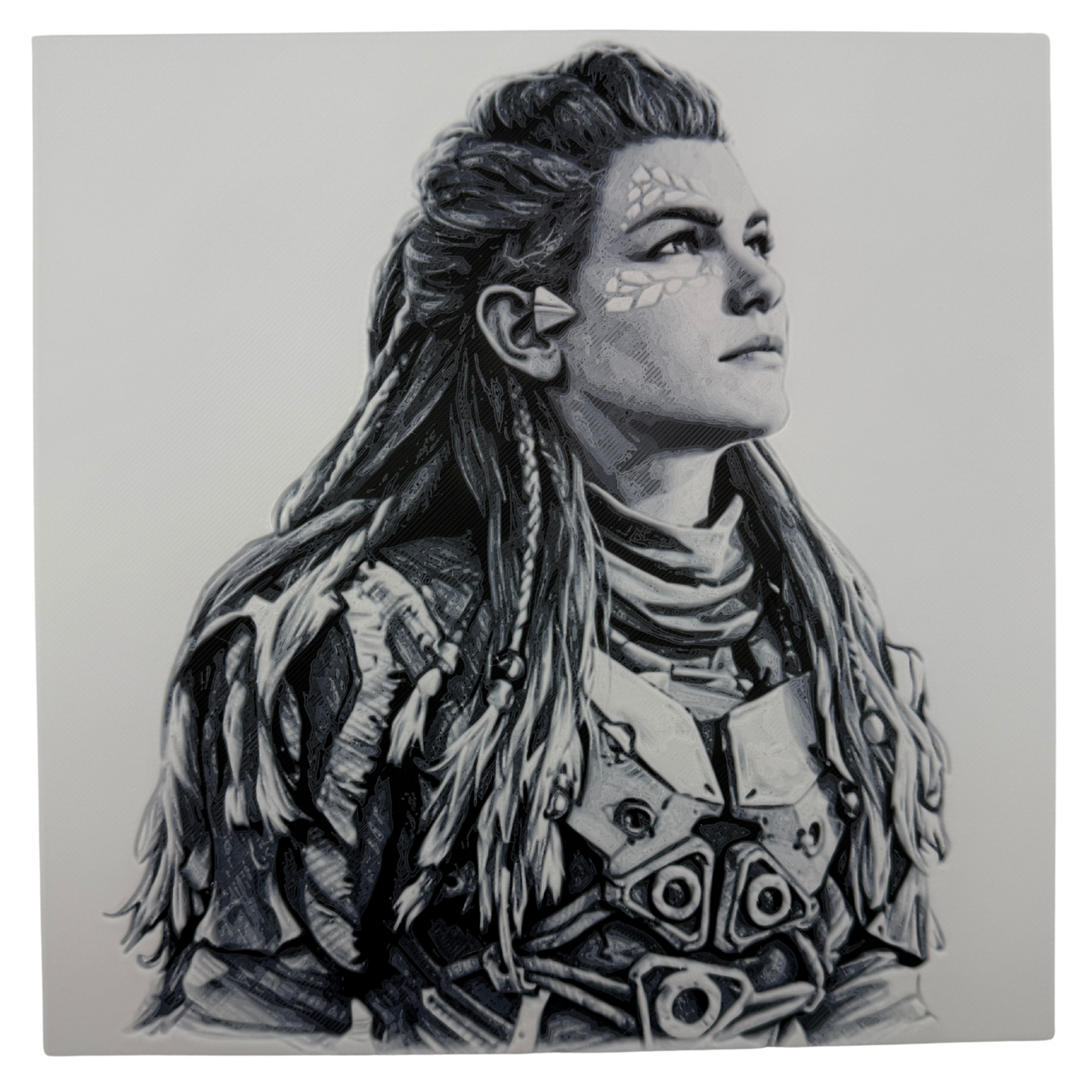 Aloy (Horizon Zero Dawn) - 3D printed Hueforge Artwork