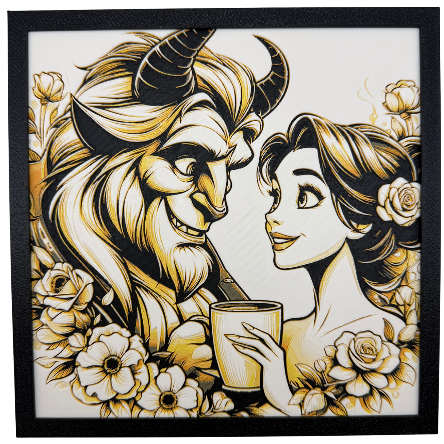 Beauty and The Beast (Disney) - 3D printed Hueforge Artwork