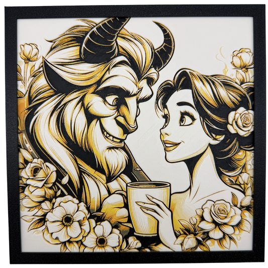 Beauty and The Beast (Disney) - 3D printed Hueforge Artwork