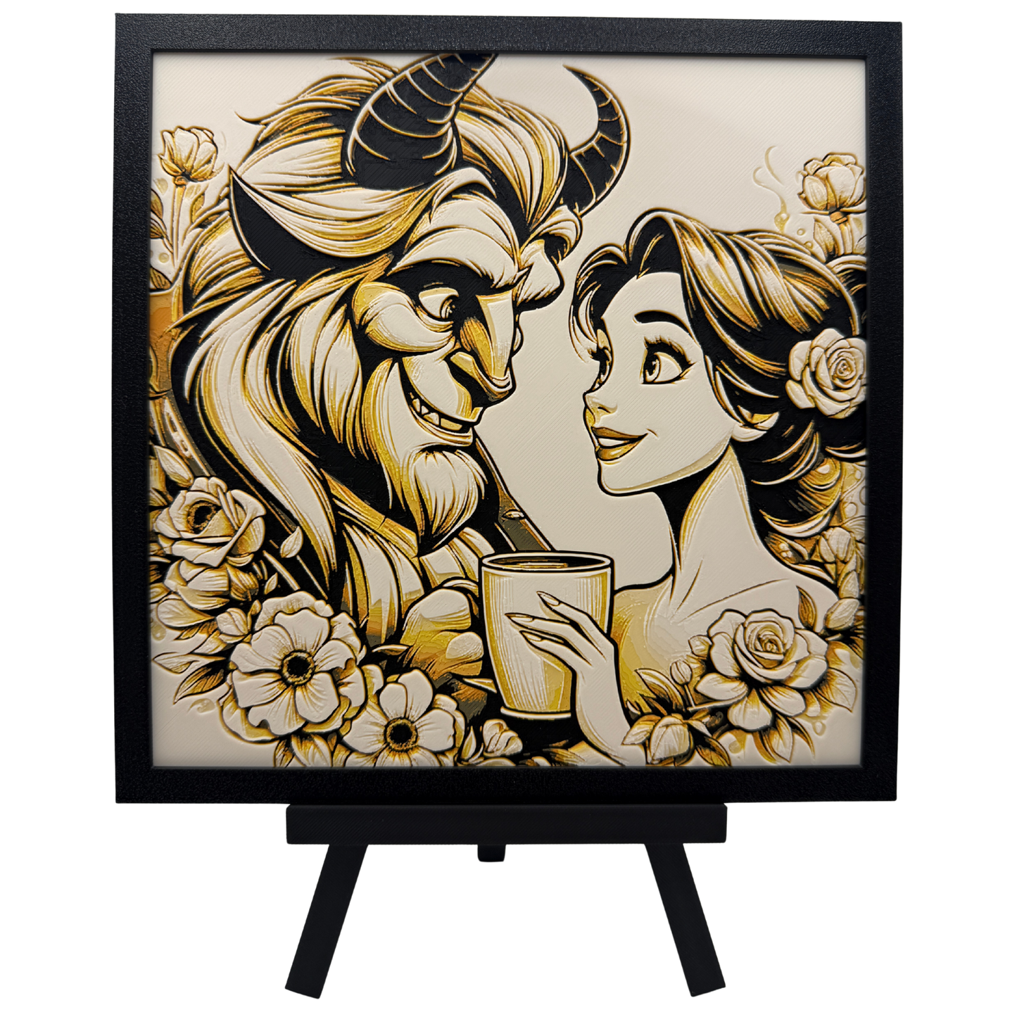 Beauty and The Beast (Disney) - 3D printed Hueforge Artwork