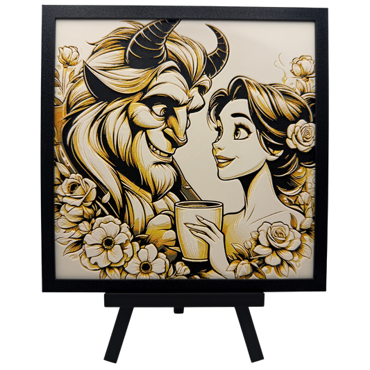 Beauty and The Beast (Disney) - 3D printed Hueforge Artwork