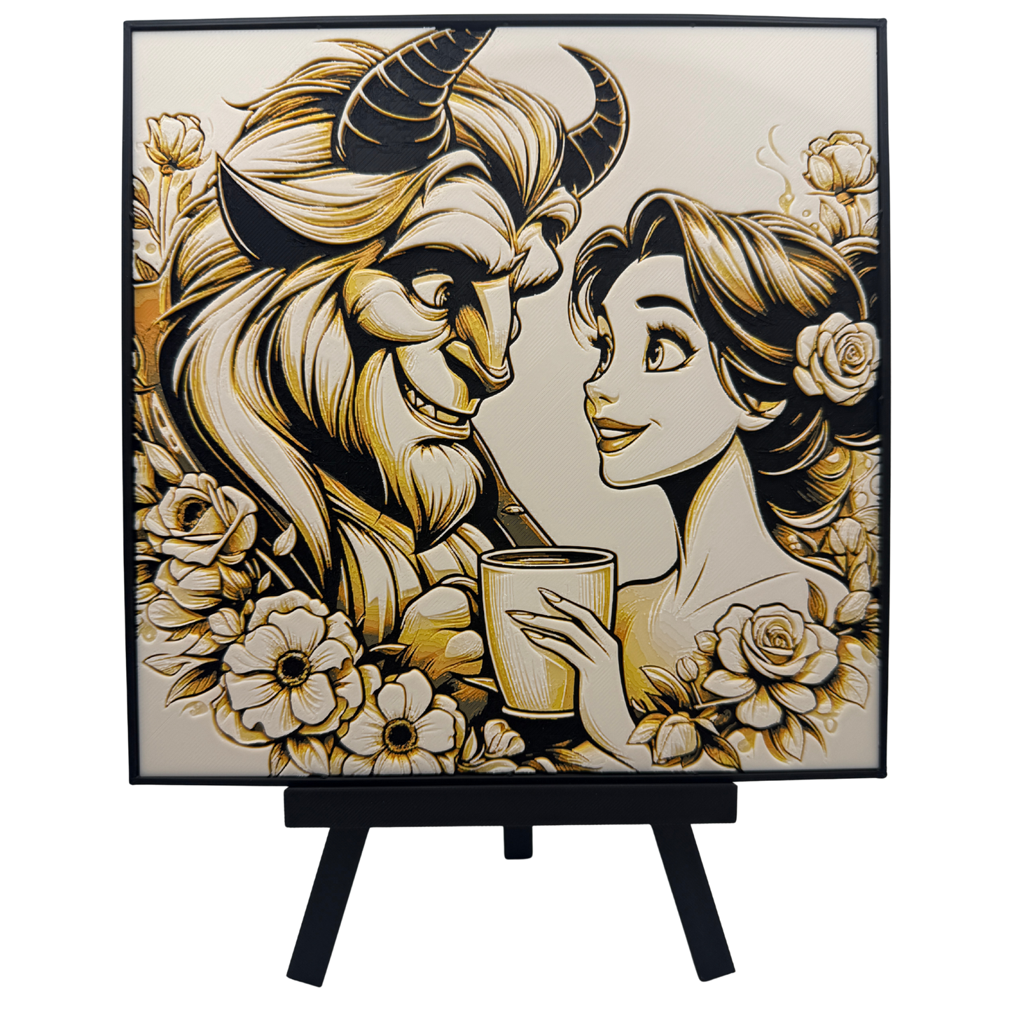 Beauty and The Beast (Disney) - 3D printed Hueforge Artwork