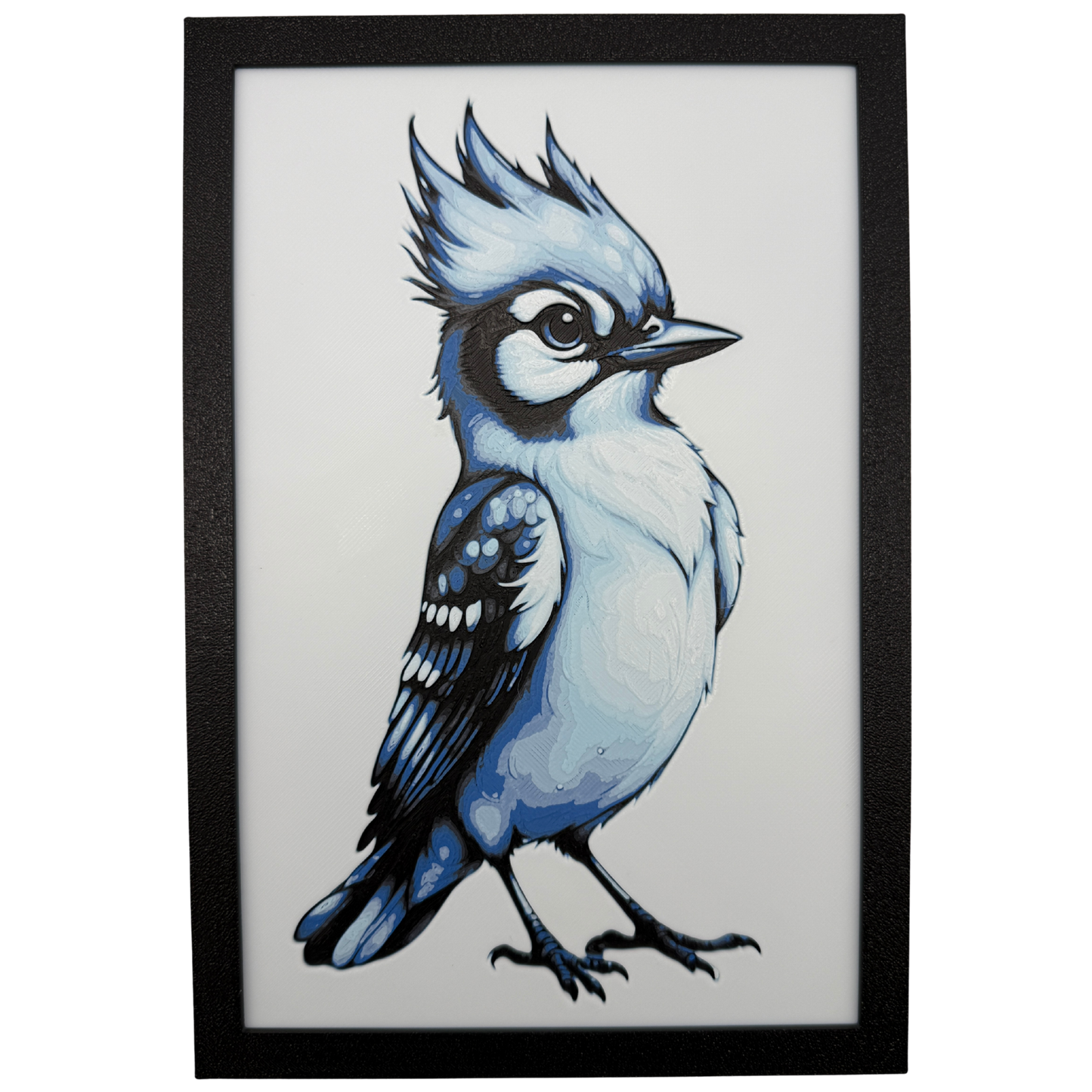 Blue Jay (Bird) - 3D printed Hueforge Artwork