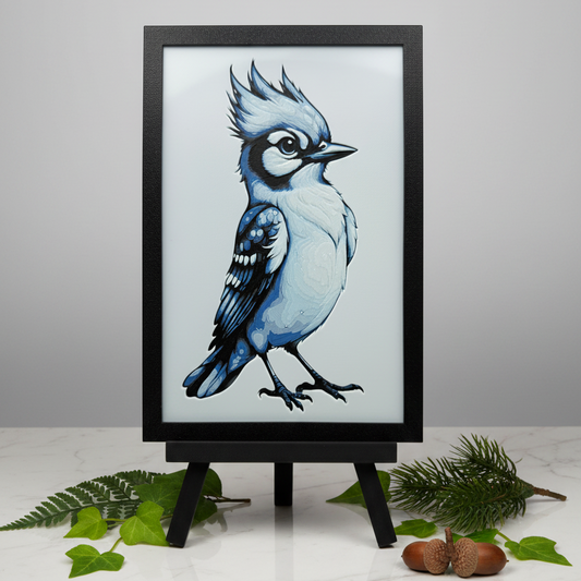 Blue Jay (Bird) - 3D printed Hueforge Artwork