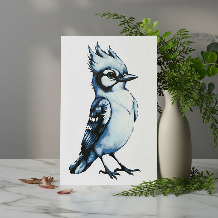 Blue Jay (Bird) - 3D printed Hueforge Artwork