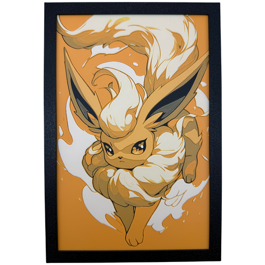 Flareon (Pokémon) - 3D printed Hueforge Artwork