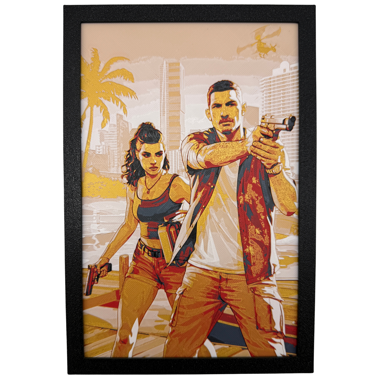 Lucia & Jason (GTA VI) - 3D printed Hueforge Artwork
