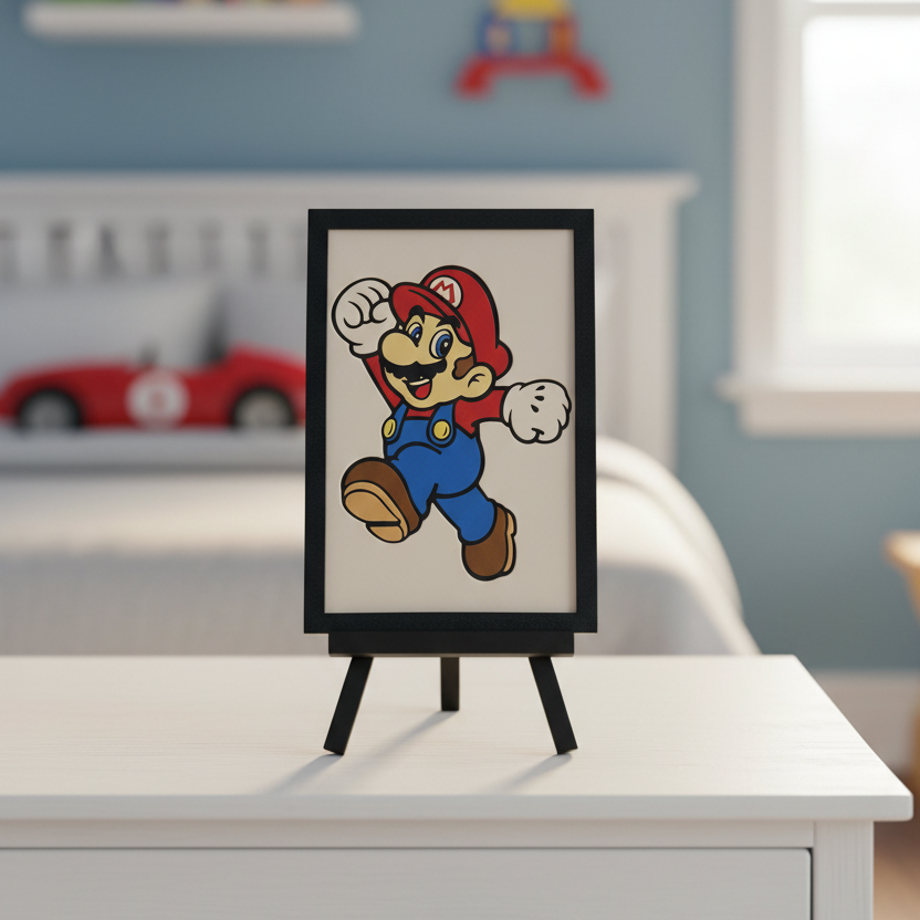 Mario (Super Mario) - 3D printed Hueforge Artwork