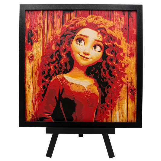Princess Merida (Brave Disney) - 3D printed Hueforge Artwork