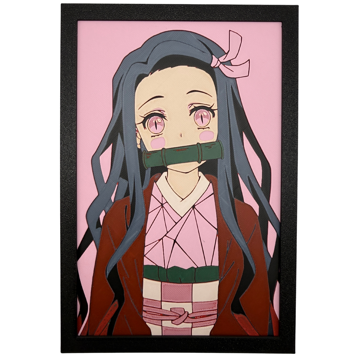 Nezuko Kamado (Demon Slayer) - 3D printed Hueforge Artwork