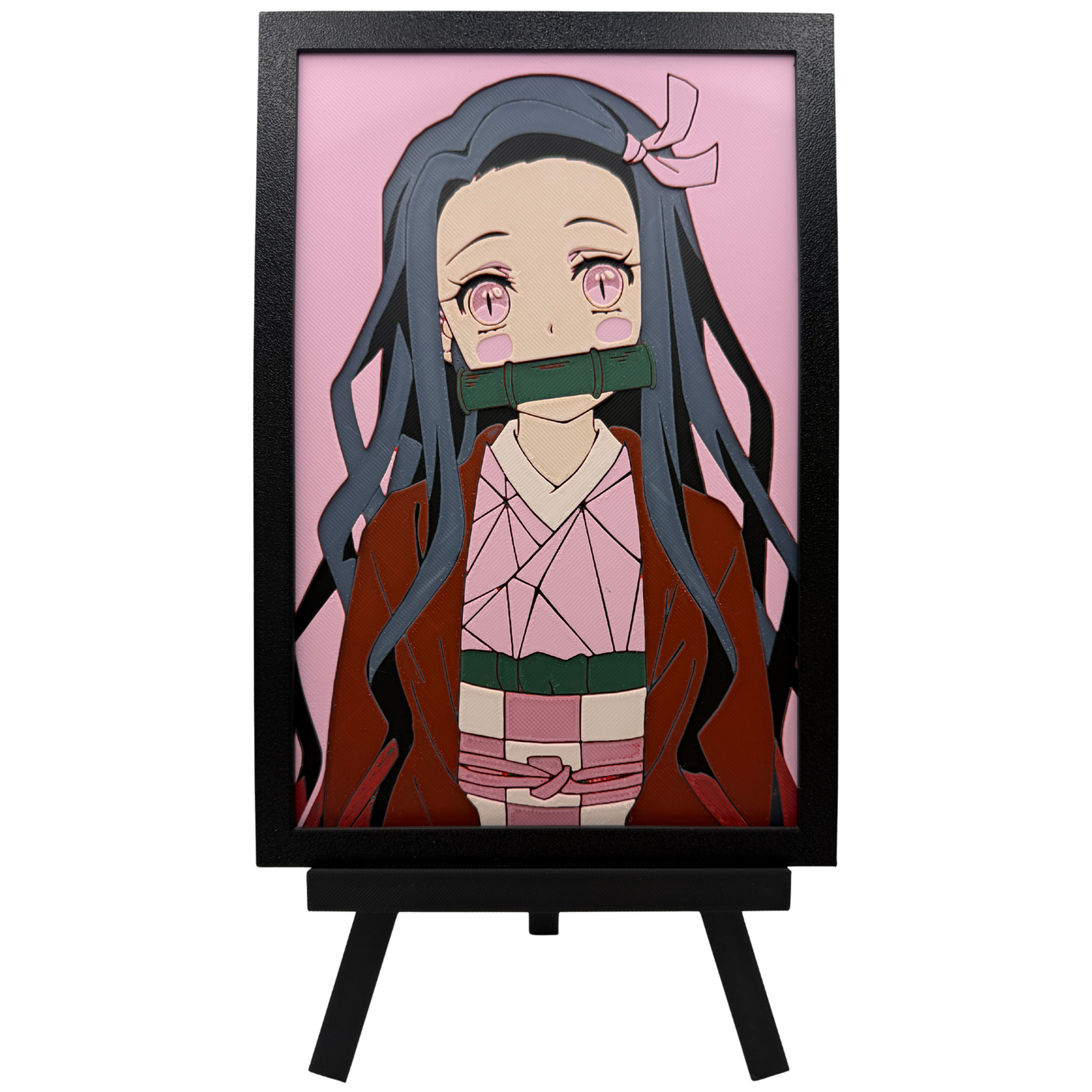 Nezuko Kamado (Demon Slayer) - 3D printed Hueforge Artwork