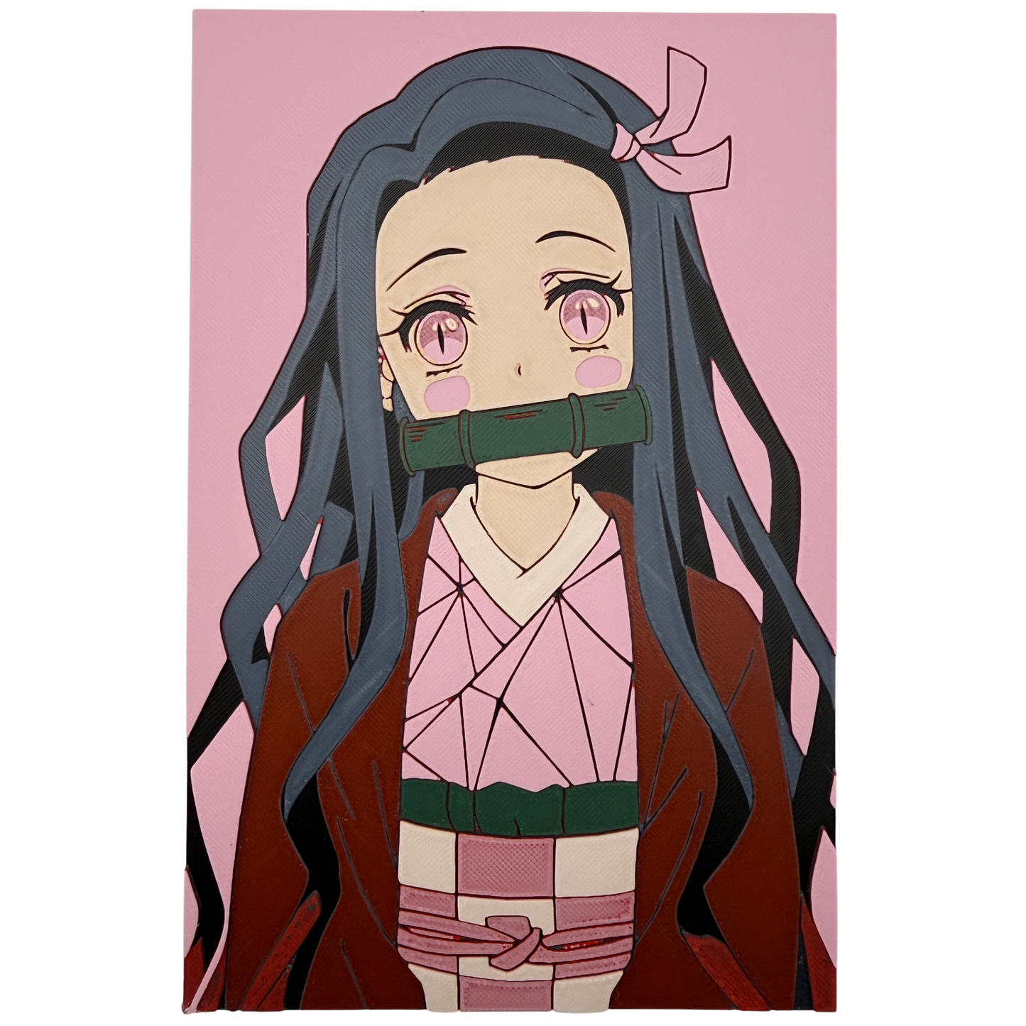 Nezuko Kamado (Demon Slayer) - 3D printed Hueforge Artwork