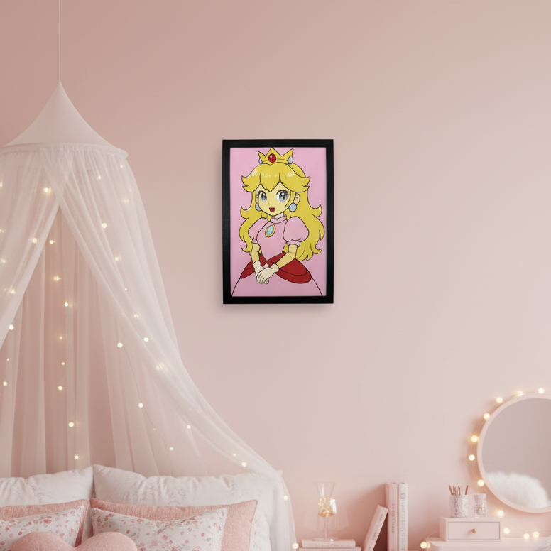 Princess Peach (Super Mario) - 3D printed Hueforge Artwork