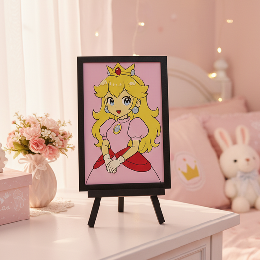Princess Peach (Super Mario) - 3D printed Hueforge Artwork