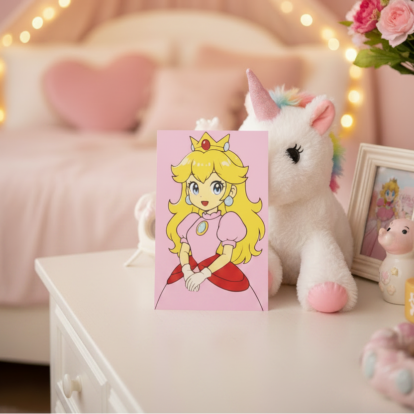 Princess Peach (Super Mario) - 3D printed Hueforge Artwork