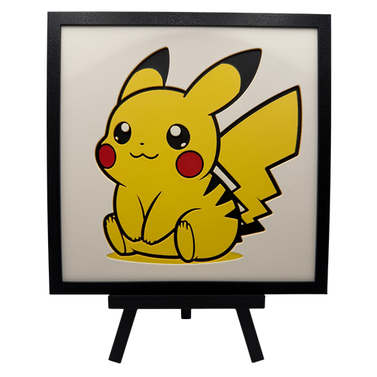 Pikachu (Pokemon) - 3D printed Hueforge Artwork