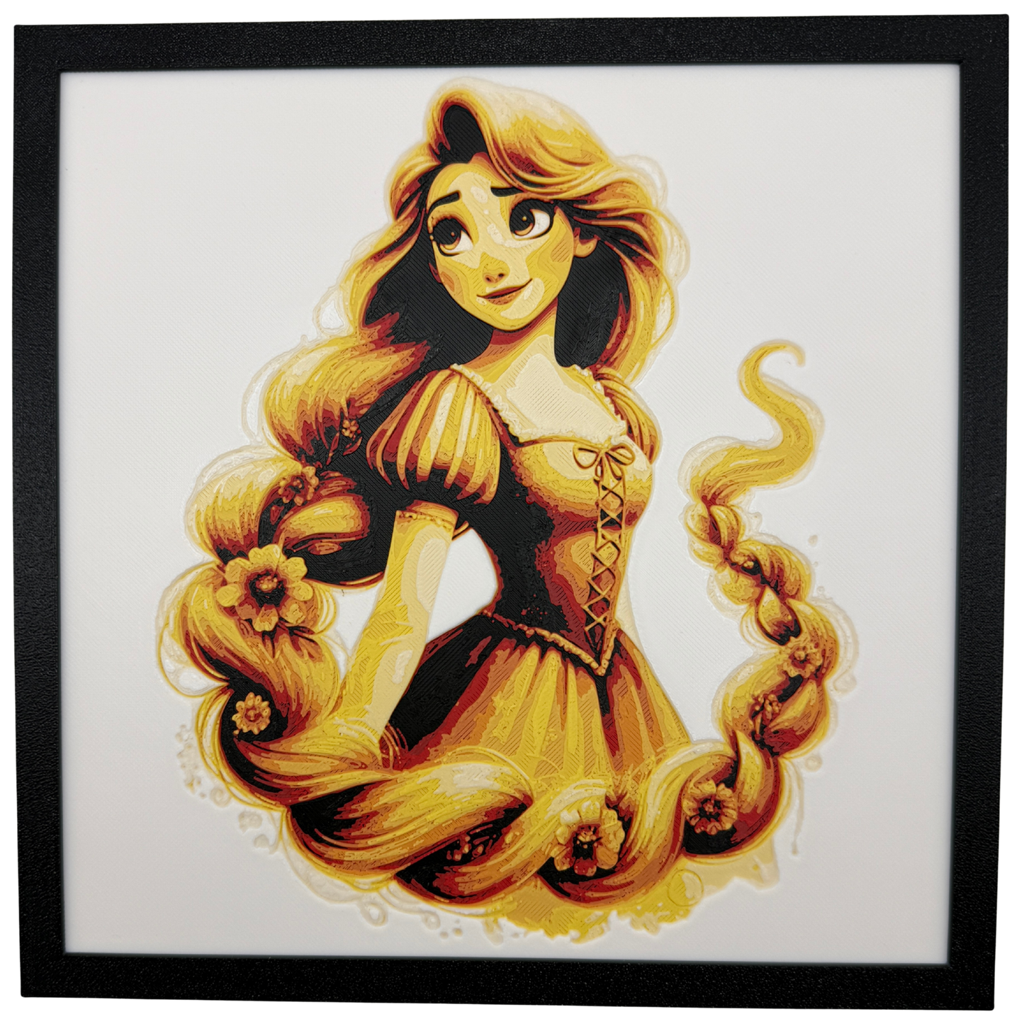 Tangled/Rapunzel (Disney Pixar) - 3D printed Hueforge Artwork