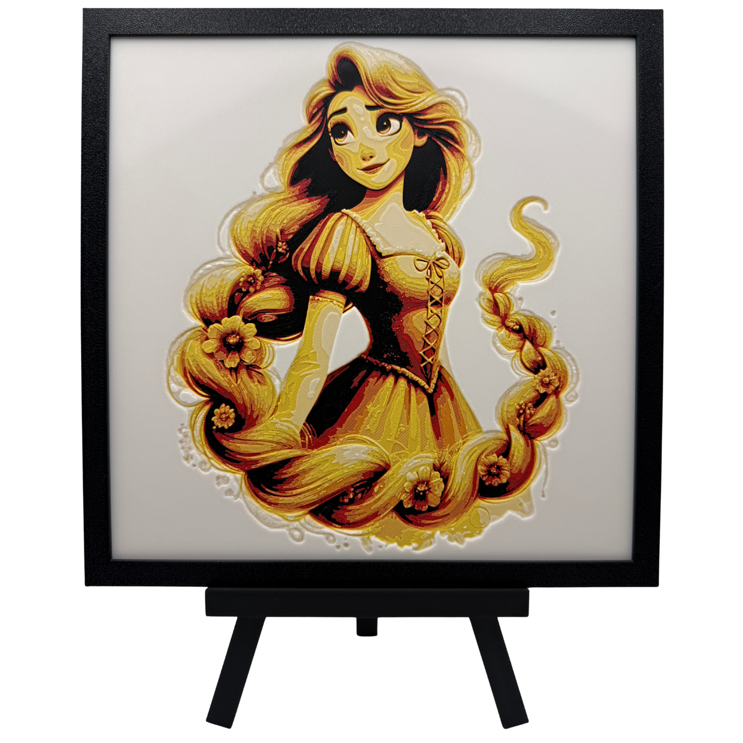 Tangled/Rapunzel (Disney Pixar) - 3D printed Hueforge Artwork