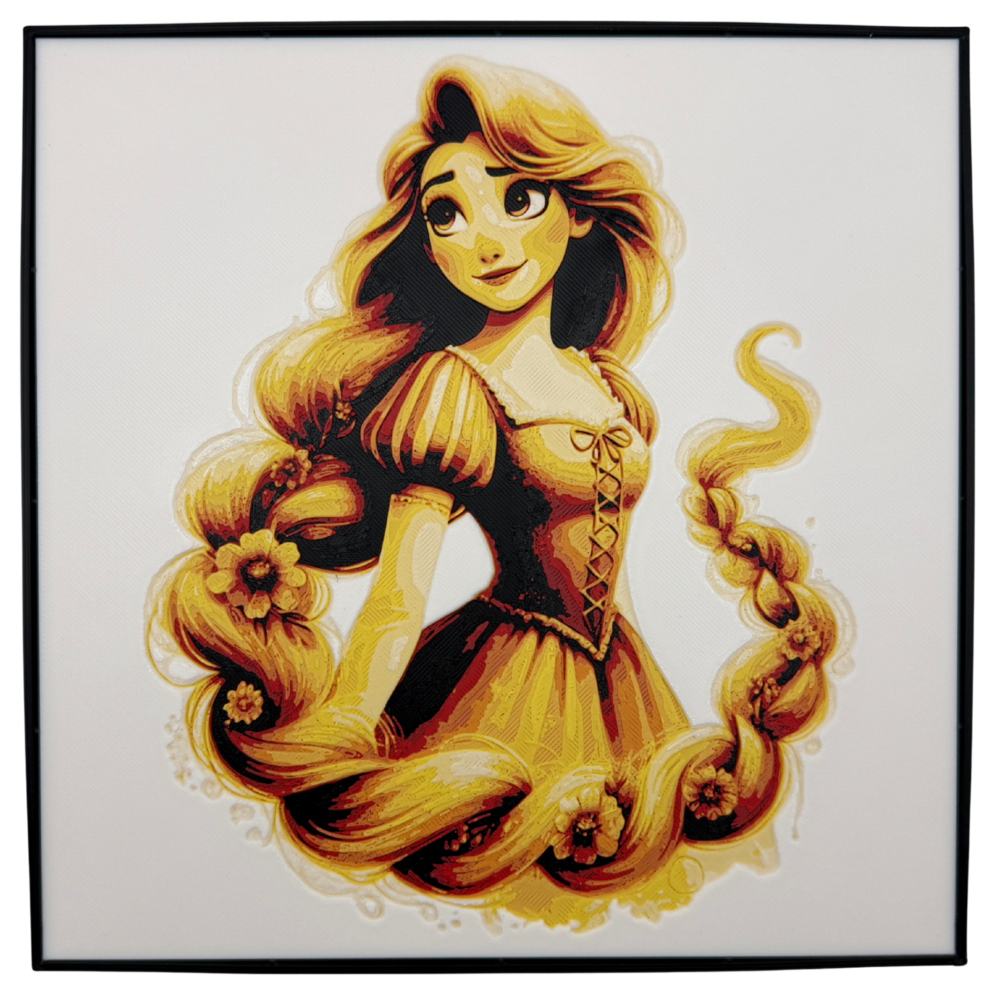 Tangled/Rapunzel (Disney Pixar) - 3D printed Hueforge Artwork
