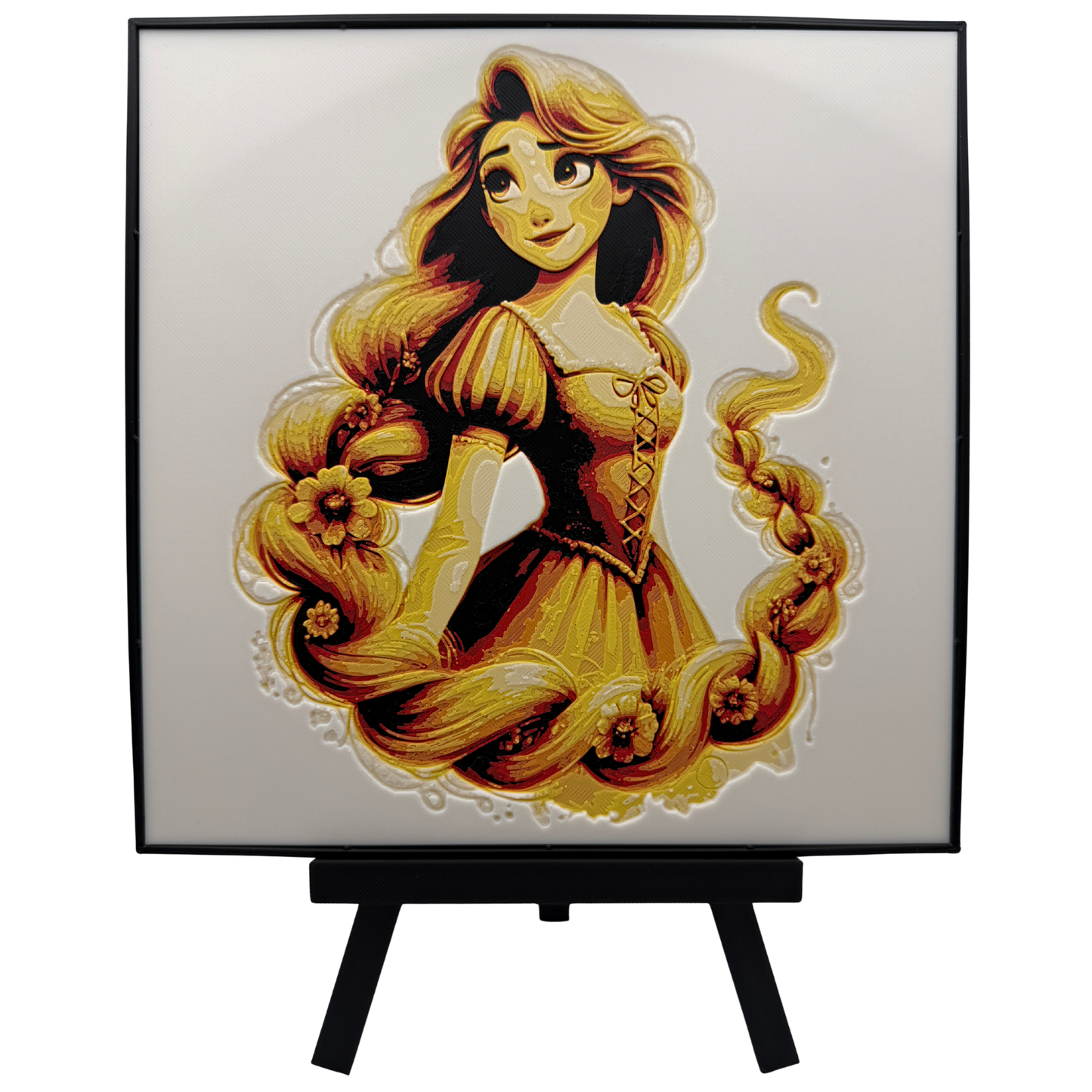 Tangled/Rapunzel (Disney Pixar) - 3D printed Hueforge Artwork