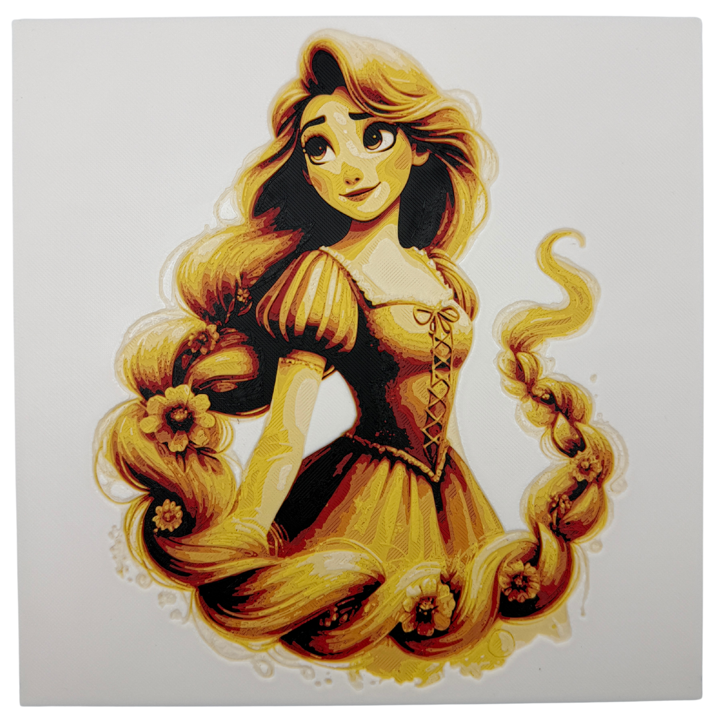 Tangled/Rapunzel (Disney Pixar) - 3D printed Hueforge Artwork