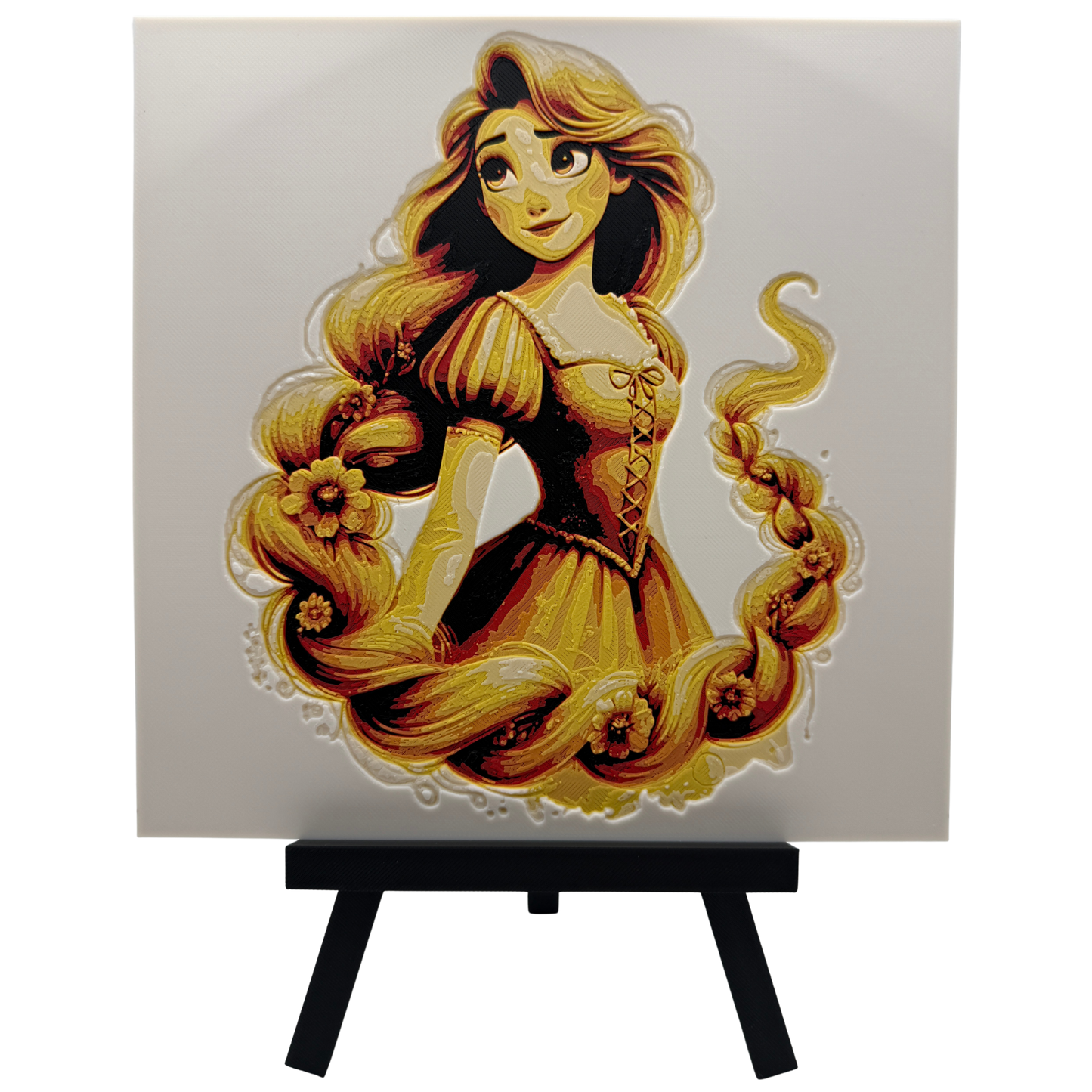 Tangled/Rapunzel (Disney Pixar) - 3D printed Hueforge Artwork