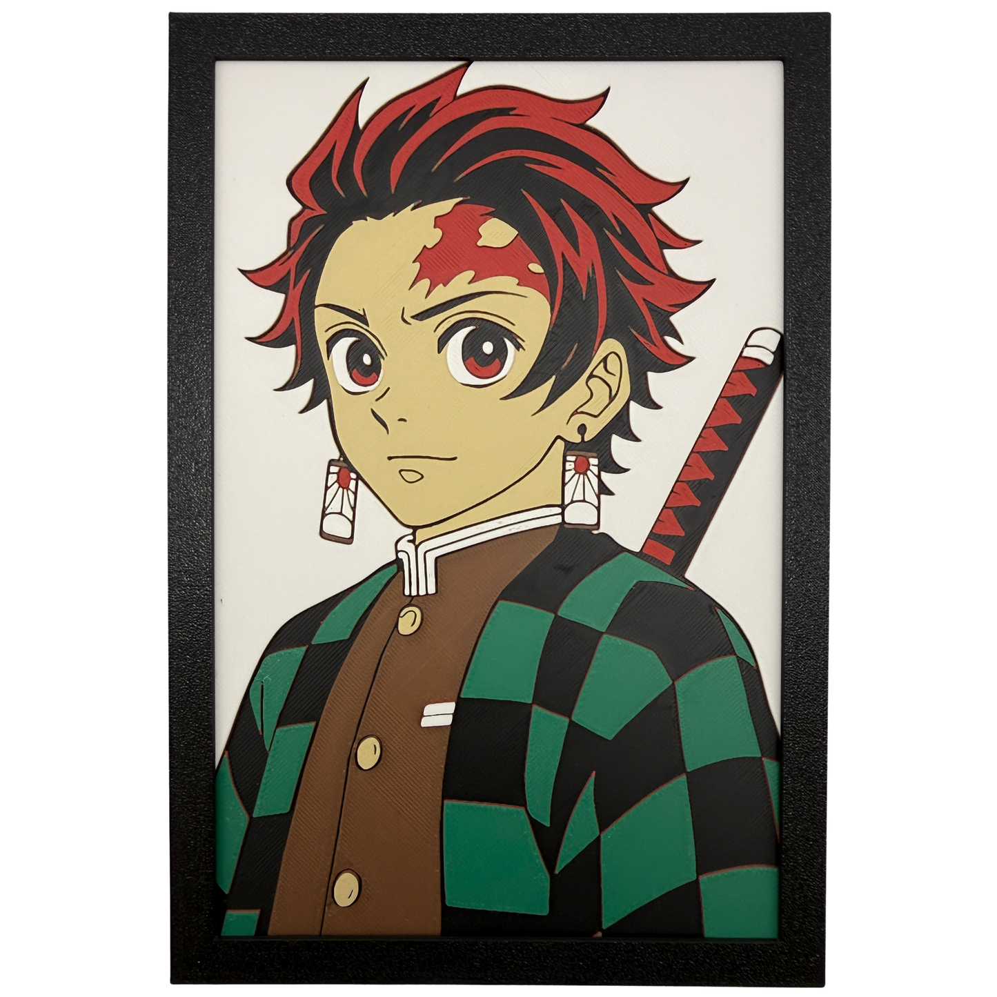 Tanjiro Kamado (Demon Slayer) - 3D printed Hueforge Artwork