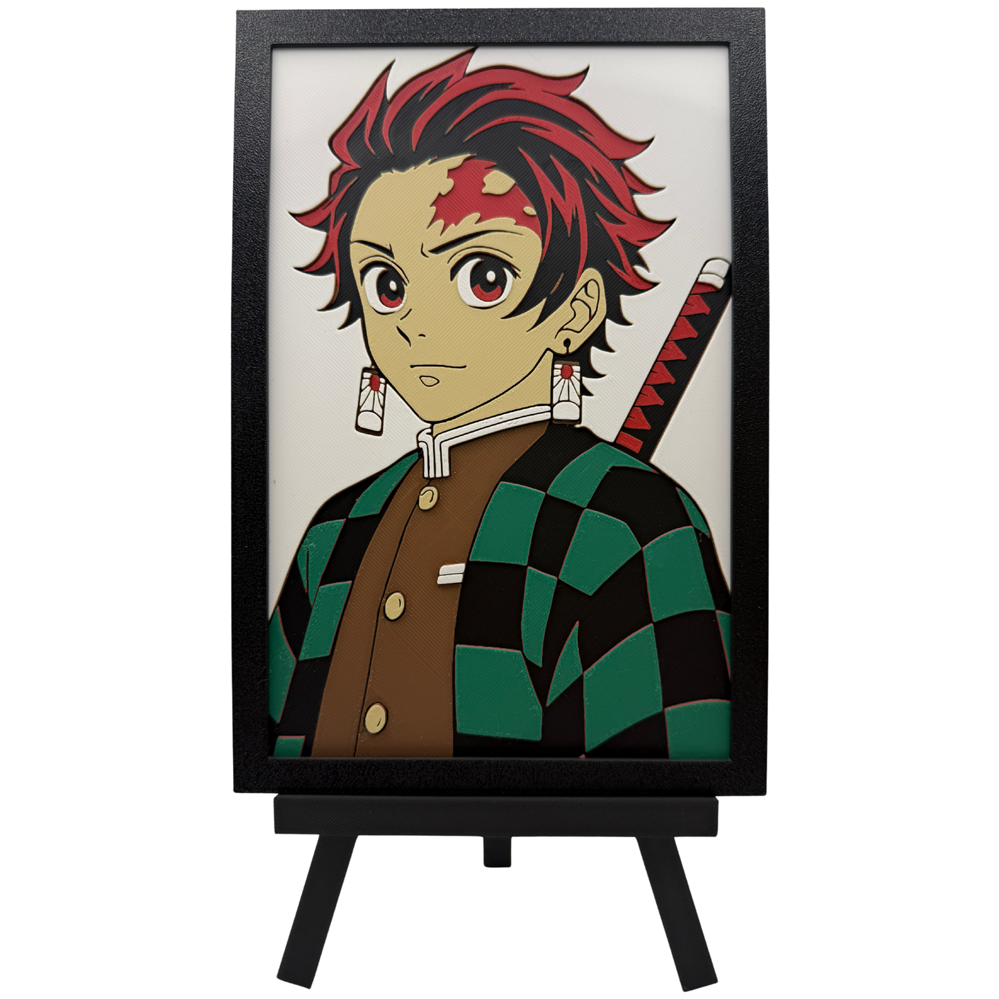 Tanjiro Kamado (Demon Slayer) - 3D printed Hueforge Artwork