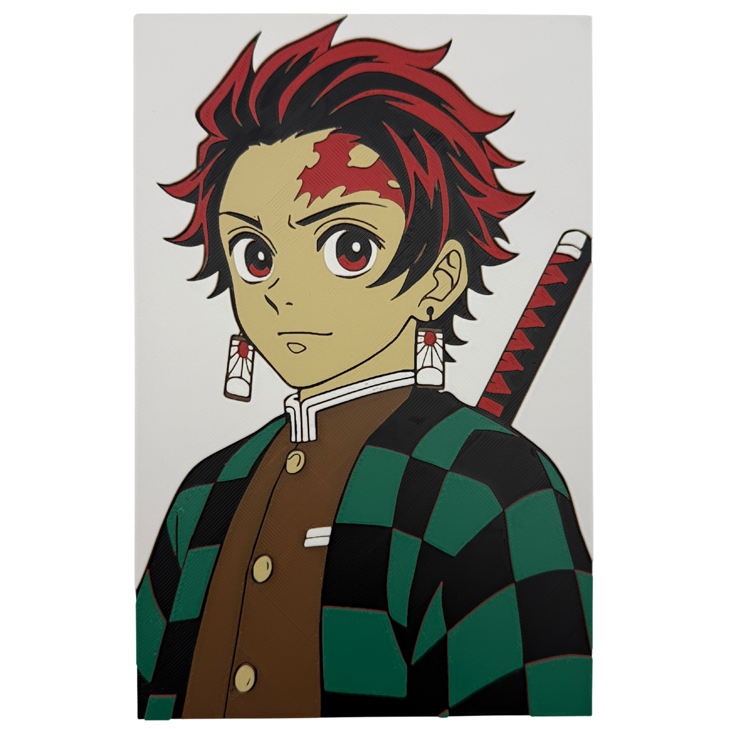Tanjiro Kamado (Demon Slayer) - 3D printed Hueforge Artwork