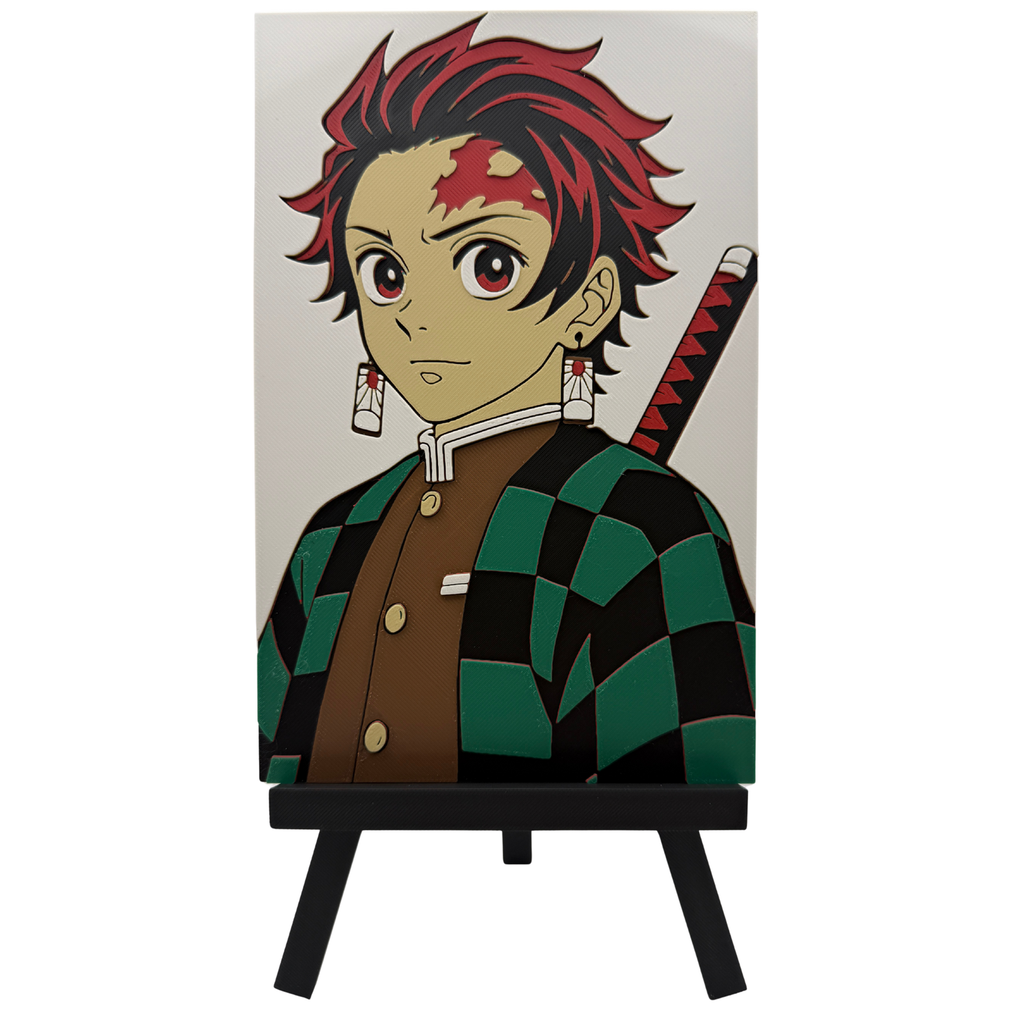 Tanjiro Kamado (Demon Slayer) - 3D printed Hueforge Artwork